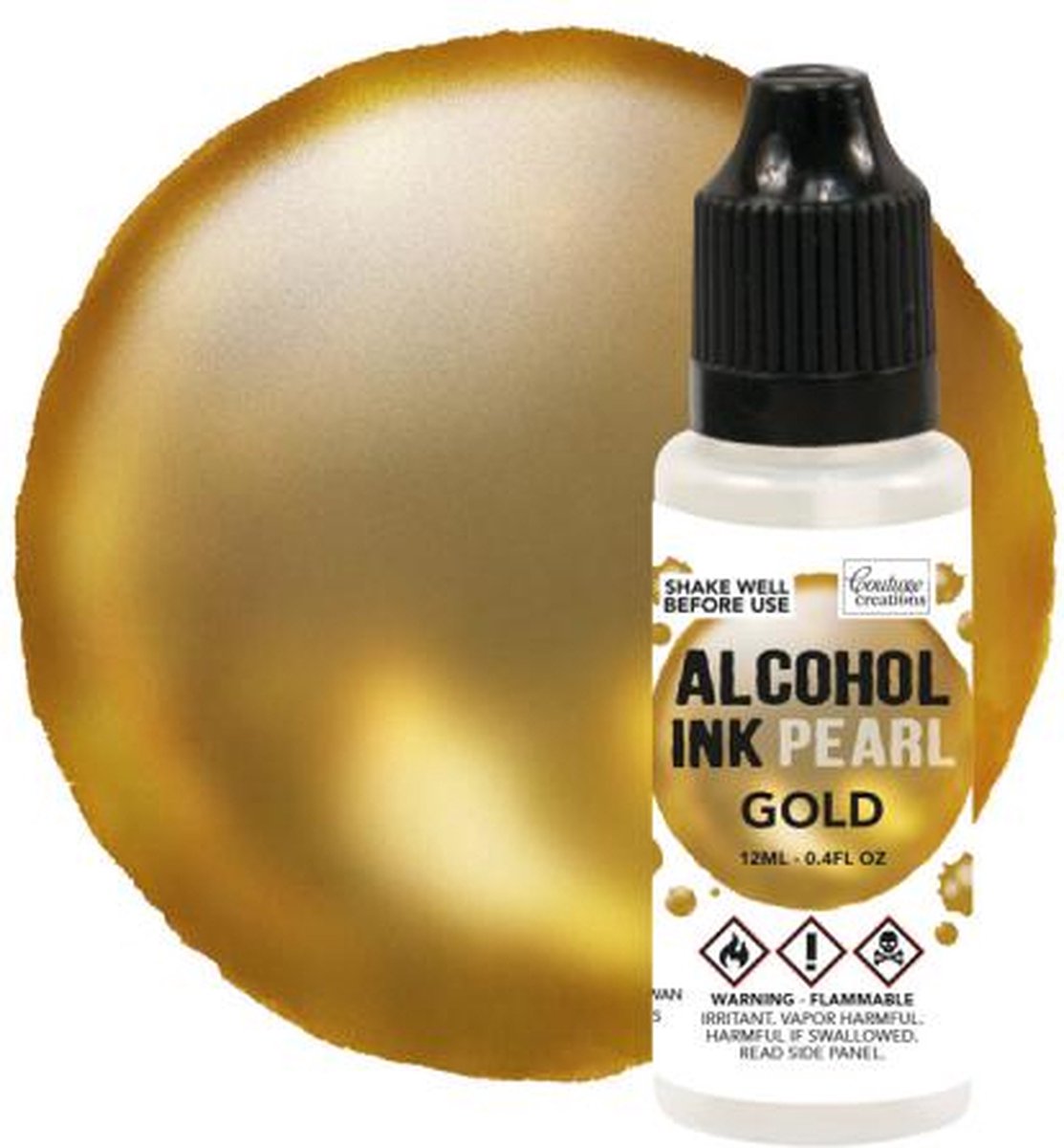 Gold / Gold Pearl Alcohol Ink (12mL | 0.4fl oz)